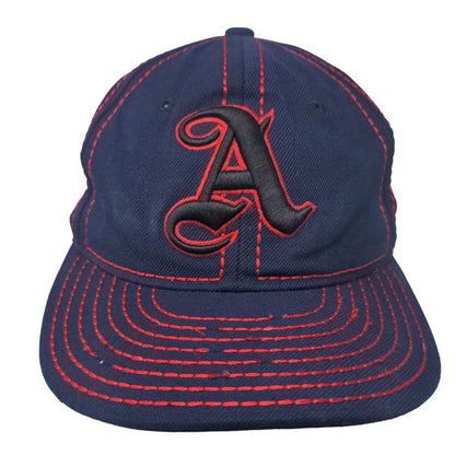 Pit Bull Men's Fitted Hat Blue Red Embroidered A Big Logo 100% Acrylic