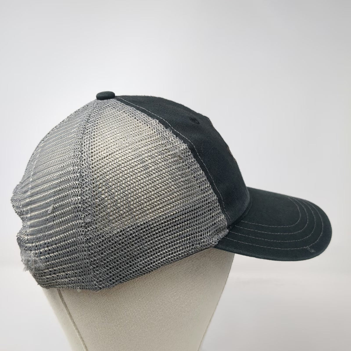Richardson Trucker Hat Black L Texas State Mesh Snapback Embroidered 111 Cap