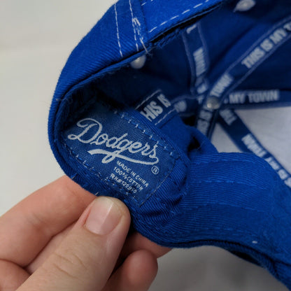 LA Dodgers This Is My Town Strapback Hat Blue One Size Adjustable Embroidered