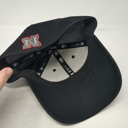 Nebraska Cornhuskers NCAA New Era Hat Black XL Mesh Back 39THIRTY Stretch Fit