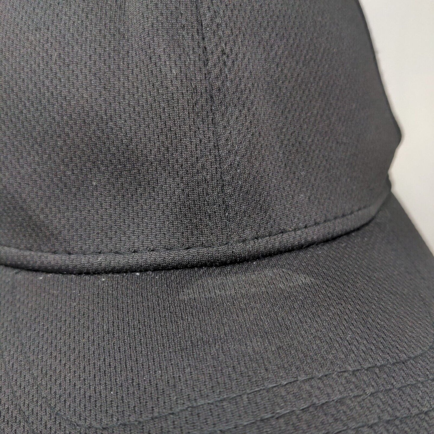 Athletic Works Fitted Hat Black Large/XL Solid Vent Holes Blank 6 Panel