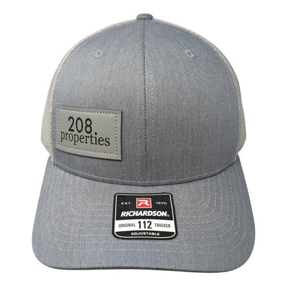 208 Properties Trucker Hat Gray One Size Adjustable Mesh Back Richardson