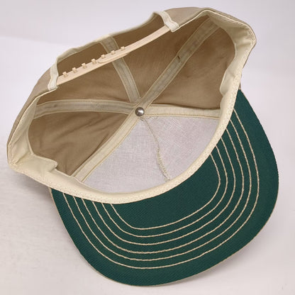Holland Wipers Inc Wilmington NC 5 Panel Beige Blue Snapback Hat OS Vintage Cap