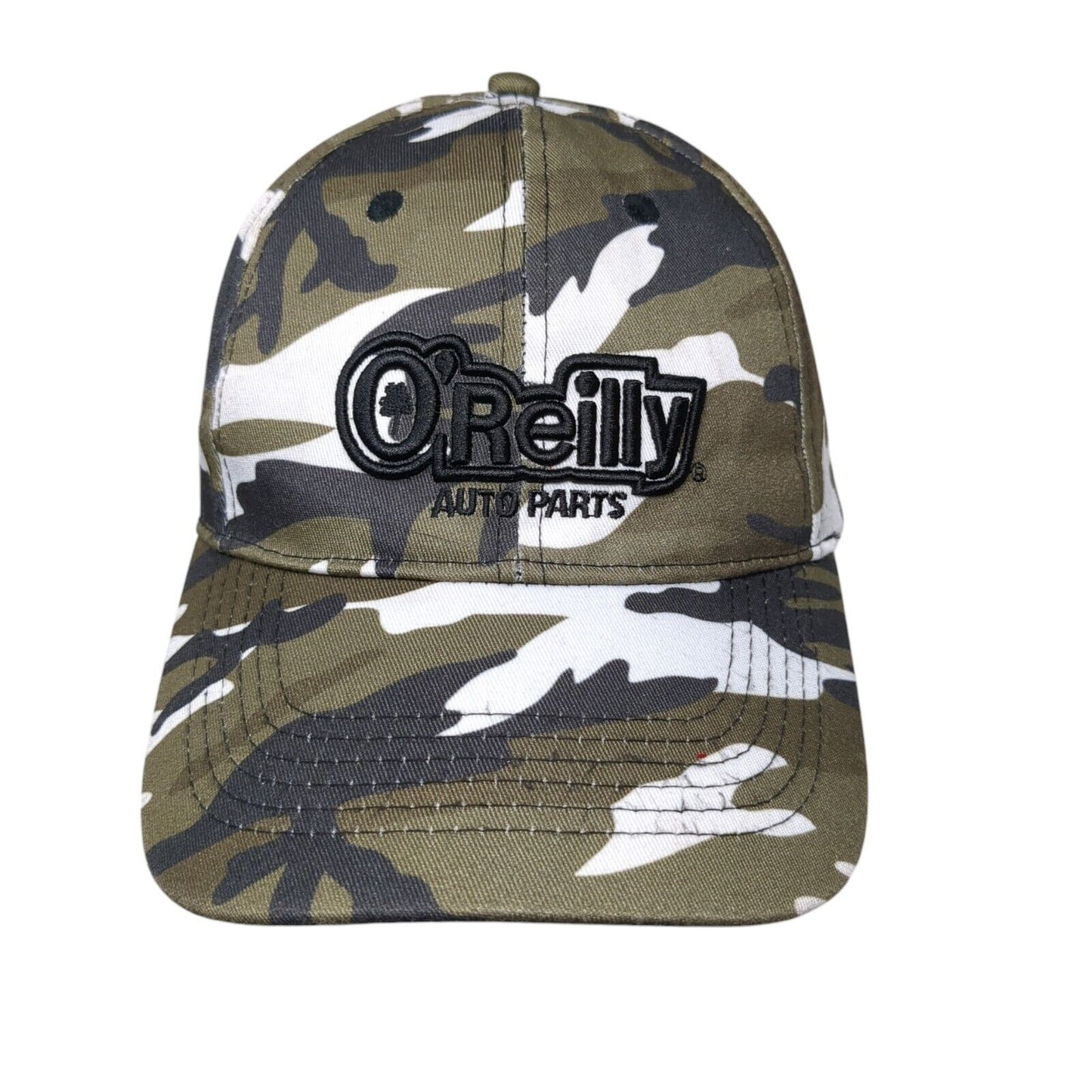 O'Reilly Auto Parts Strapback Hat Camouflage One Size Embroidered
