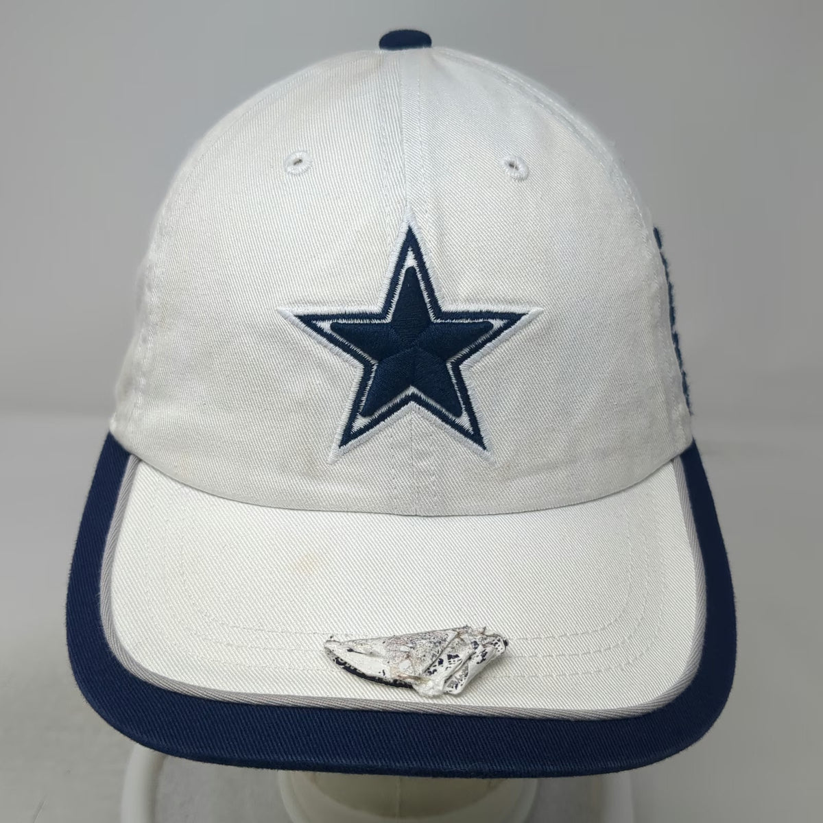 Dallas Cowboys NFL Authentic Baseball Cap White One Size Blue Star Hat Slideback