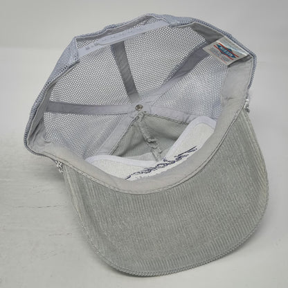 Nissin Thiokol Corporation Trucker Hat Gray One Size Corduroy Rope Snapback