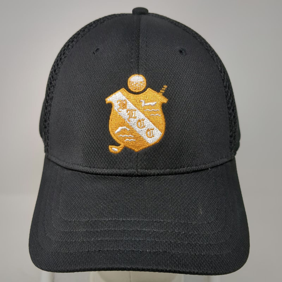 Pukka Baseball Cap Black XL PLCC Pine Lake Country Club Golf Hat Stretch Fit