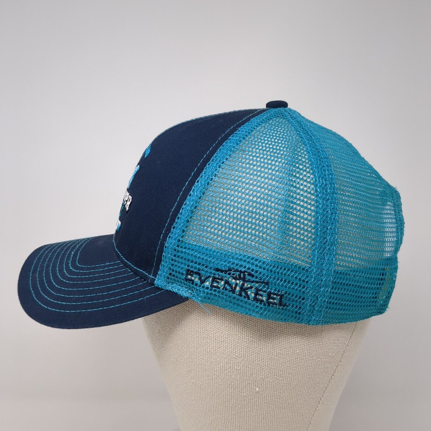 McCall Idaho Ice Breaker Challenge Snapback Trucker Hat Blue OS Mesh Evenkeel