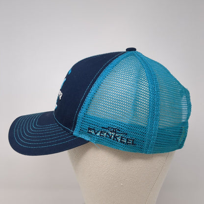 McCall Idaho Ice Breaker Challenge Snapback Trucker Hat Blue OS Mesh Evenkeel