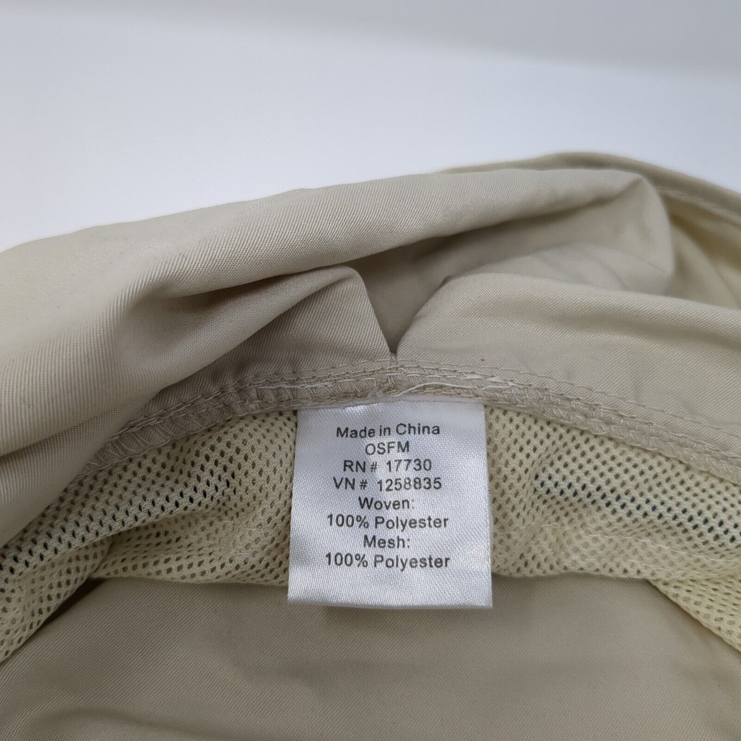 Unbranded Trapper Hat Tan OS Adjustable Drawstring Ear Flaps Blank Polyester