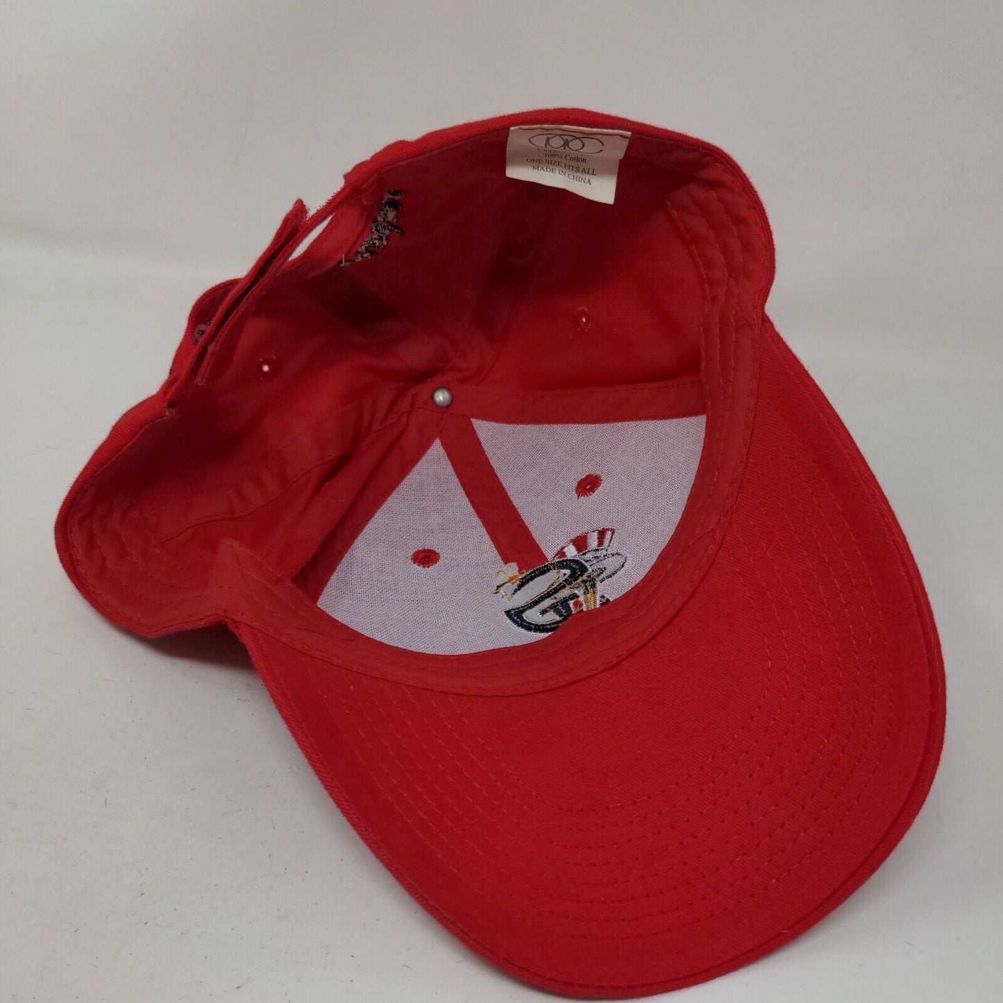 APC Men's State Island Yankees Strapback Hat Red OSFA Embroidered Logo Cotton