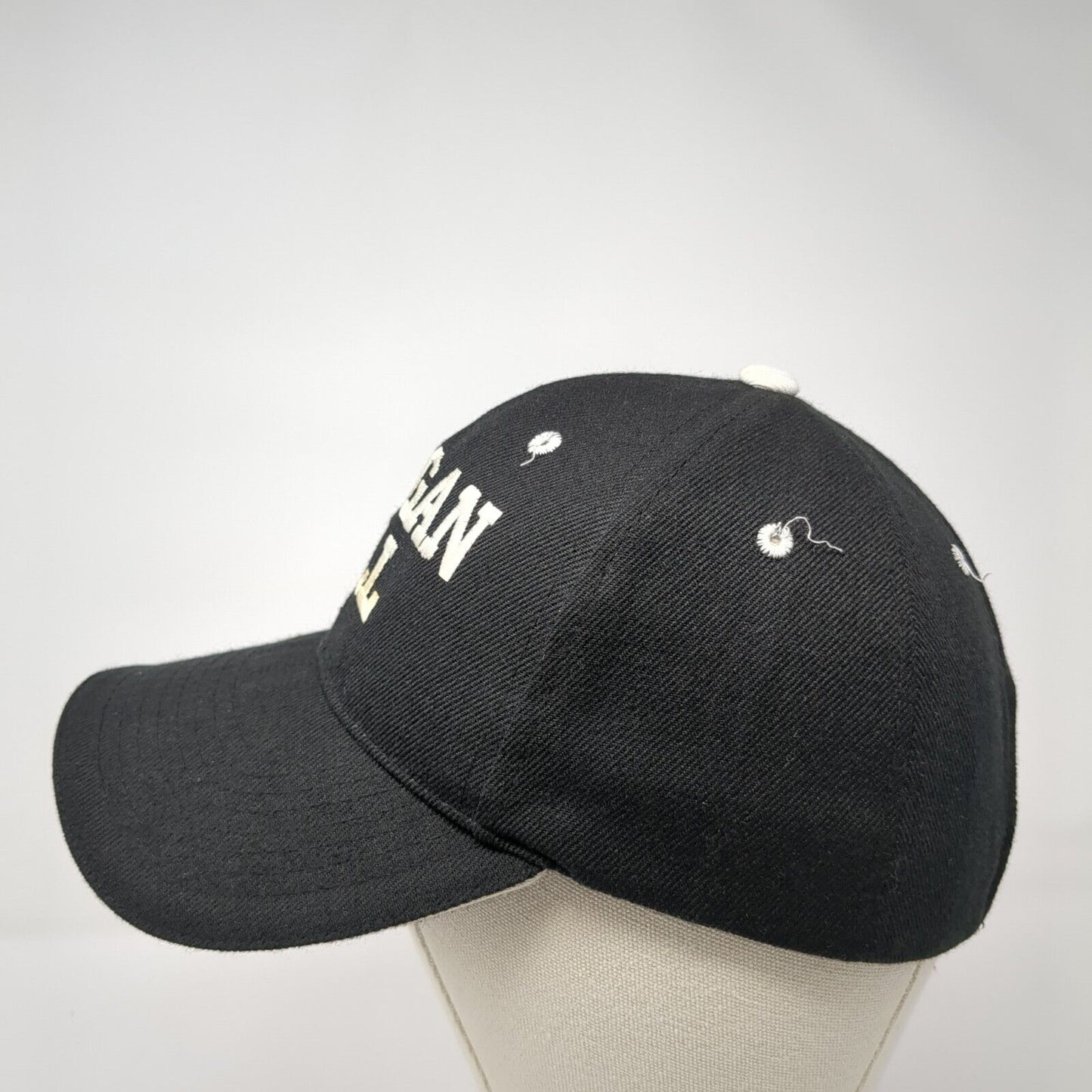 Morgan Hill Strapback Hat Black One Size Solid Adjustable Embroidered