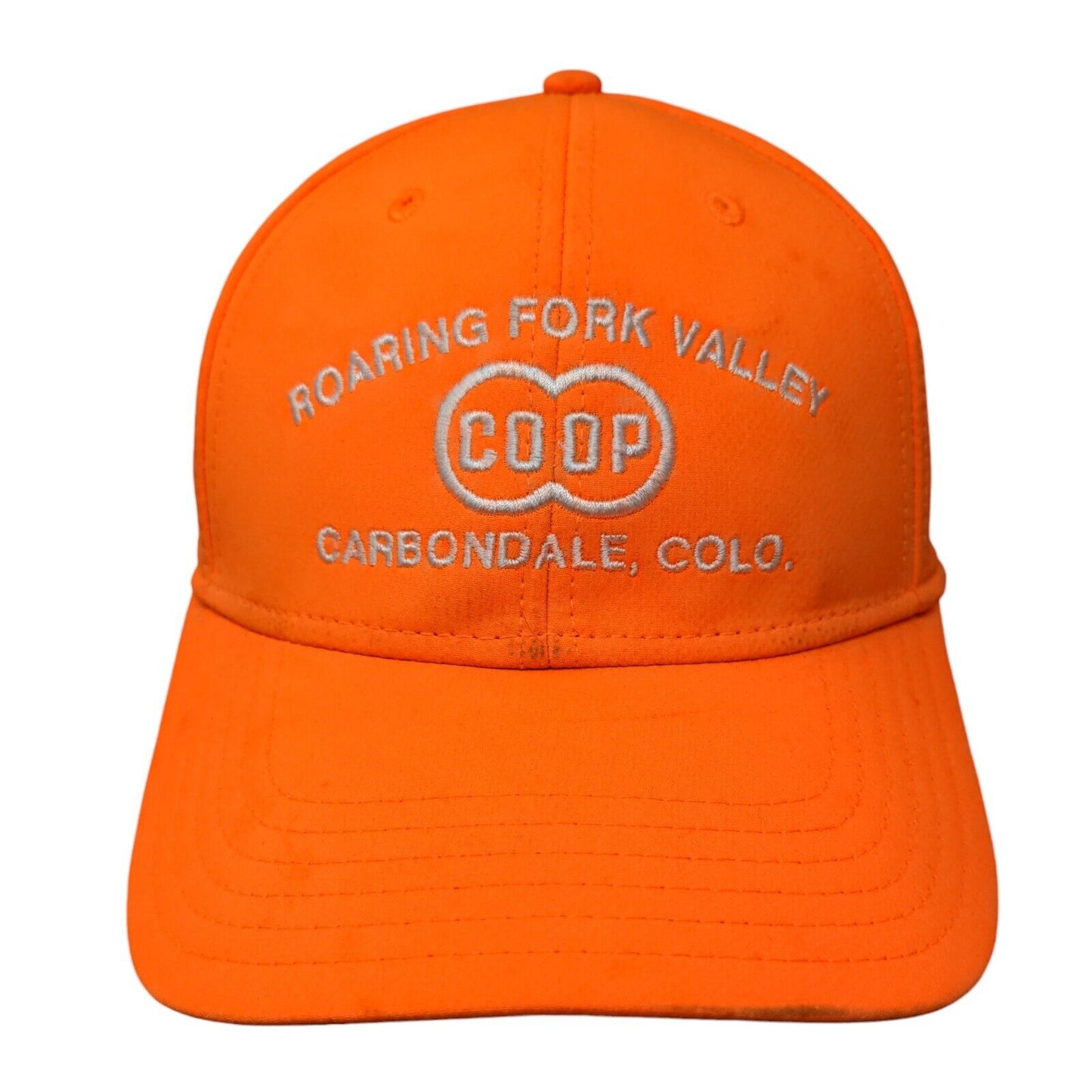Roaring Fork Valley Coop Strapback Hat Orange OSFM Embroidered Otto