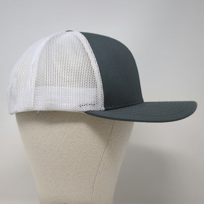 Pacific Headwear Trucker Hat Gray White One Size FPID Mesh Back Snapback 104C