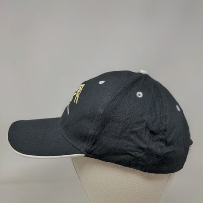 Peak Strapback Hat Black OSFA Embroidered Adjustable 6 Panel Hit Wear