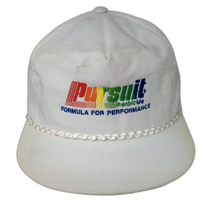 Pursuit Formula For Performance White Trucker Hat Rope Brim OSFM Snapback