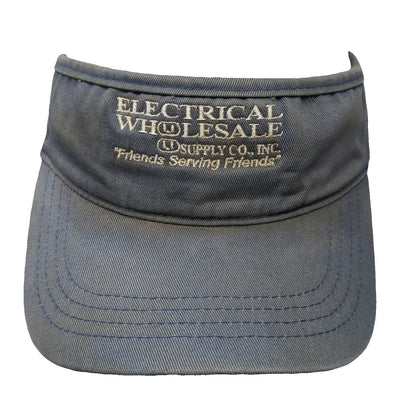 ADG Visor Blue One Size Strapback Cotton Electrical Wholesale Supply Hat Logo