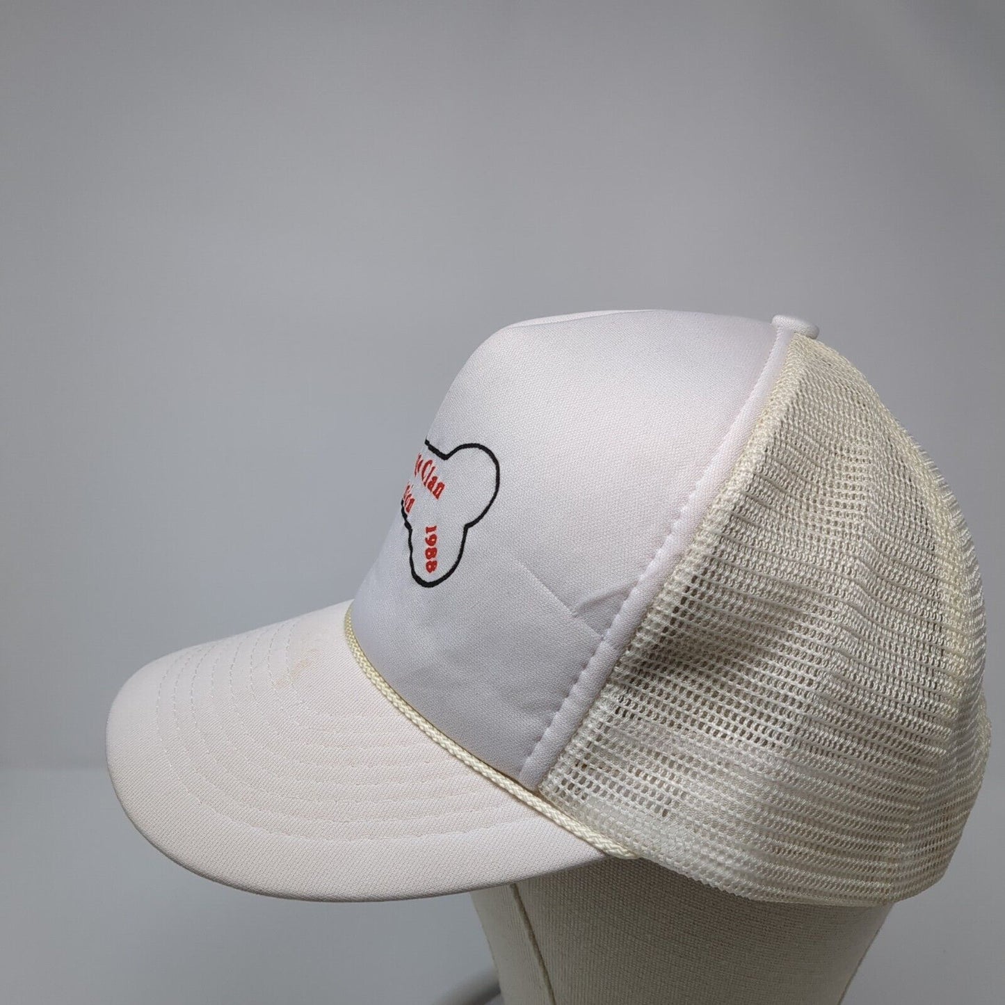 Realfoot Lake The Bone Clan Reunion 1988 Snapback Trucker Hat White OS Mesh Rope