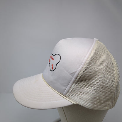 Realfoot Lake The Bone Clan Reunion 1988 Snapback Trucker Hat White OS Mesh Rope