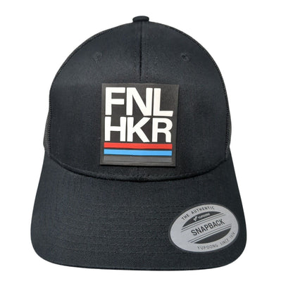 FNL HKR Patch Snapback Mesh Back Trucker Hat Black One Size Yupoong