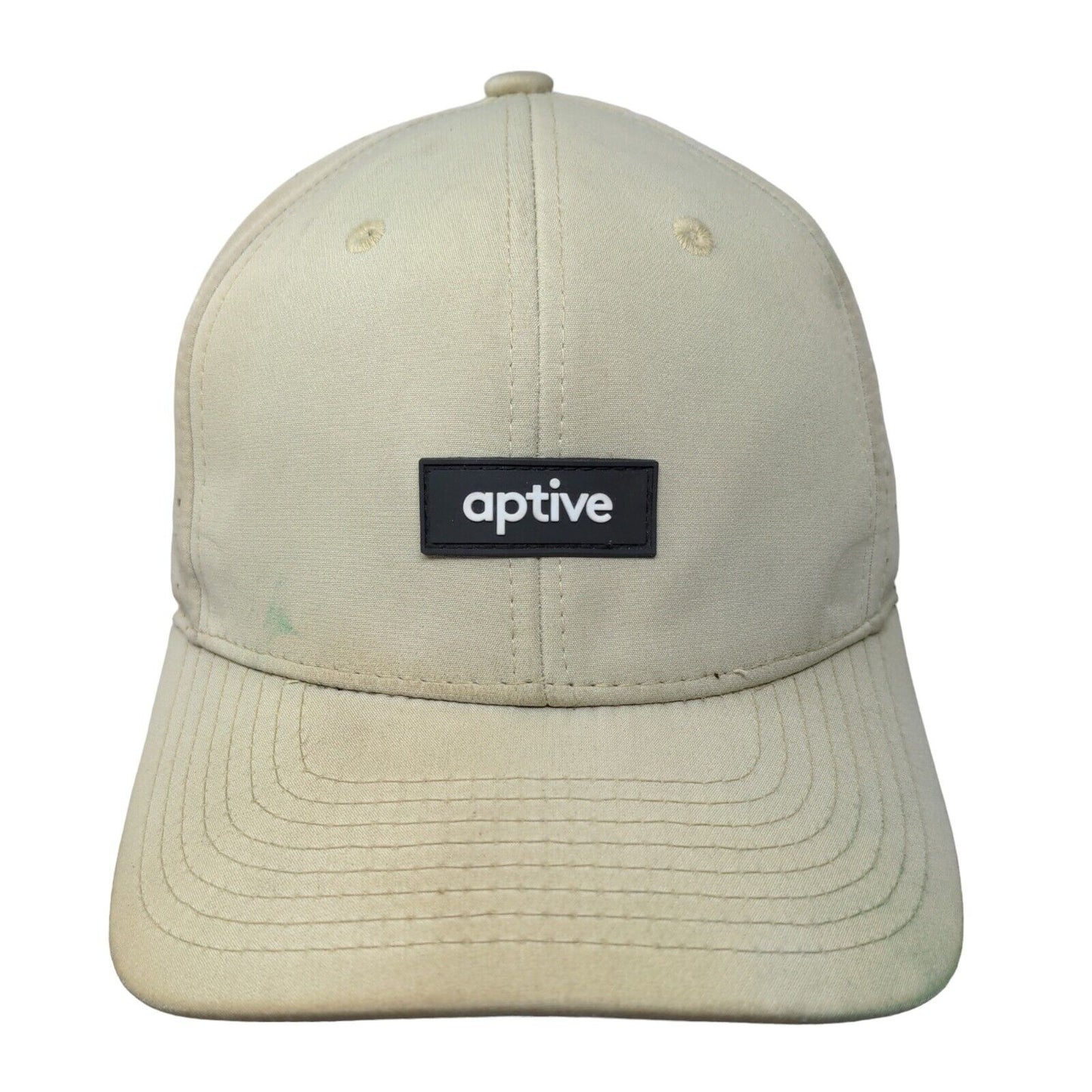 Aptive Strapback Hat Tan One Size Adjustable Laser Cut Solid 6 Panel