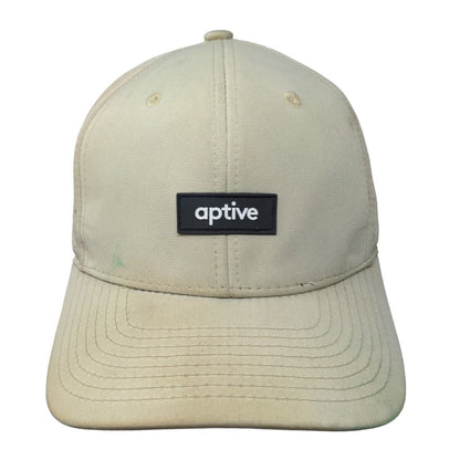 Aptive Strapback Hat Tan One Size Adjustable Laser Cut Solid 6 Panel