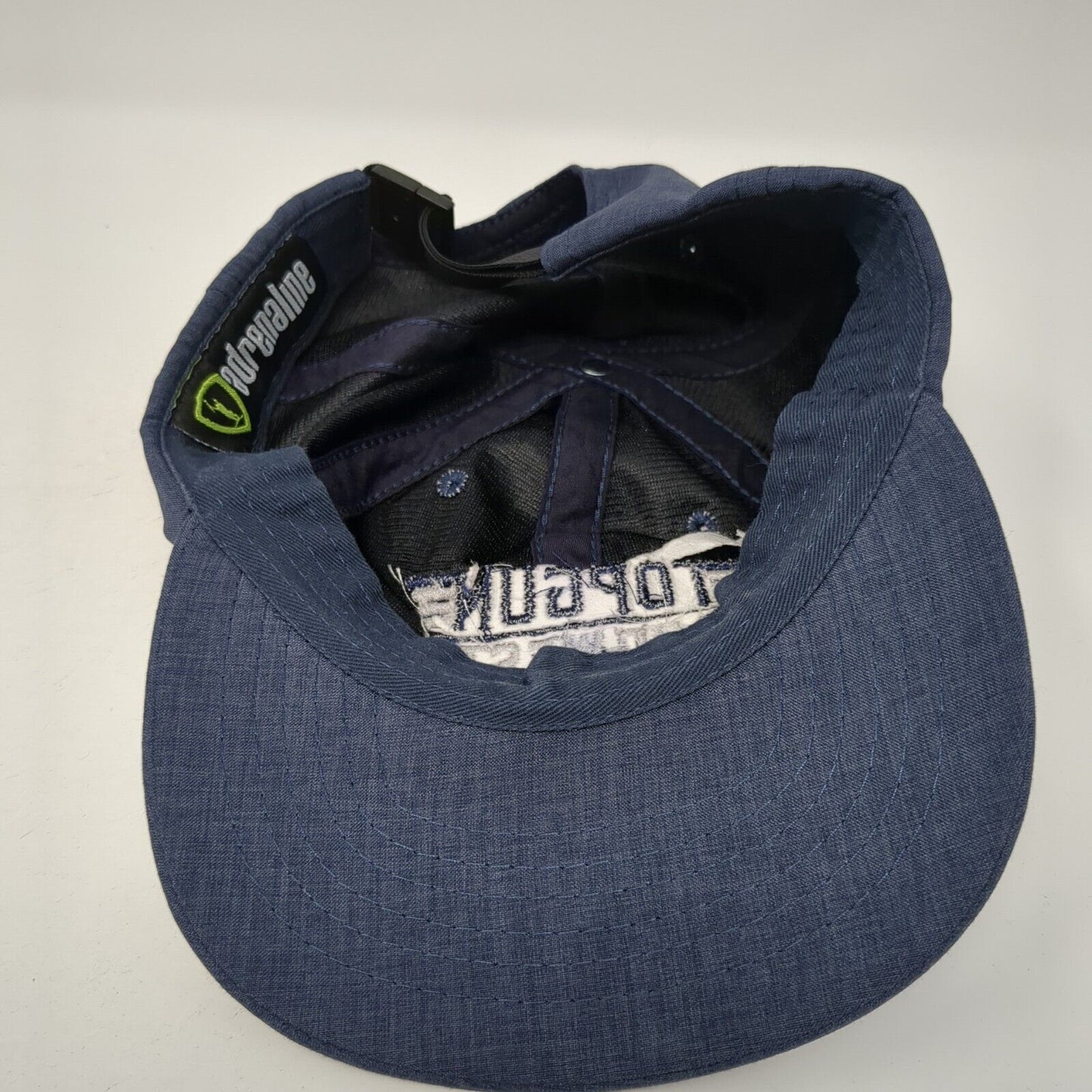 Top Gun Mid West Strapback Hat Blue One Size Adjustable Adrenaline