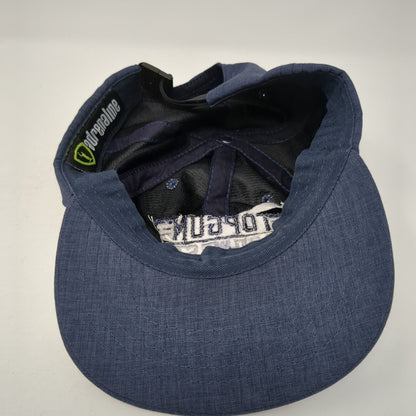 Top Gun Mid West Strapback Hat Blue One Size Adjustable Adrenaline