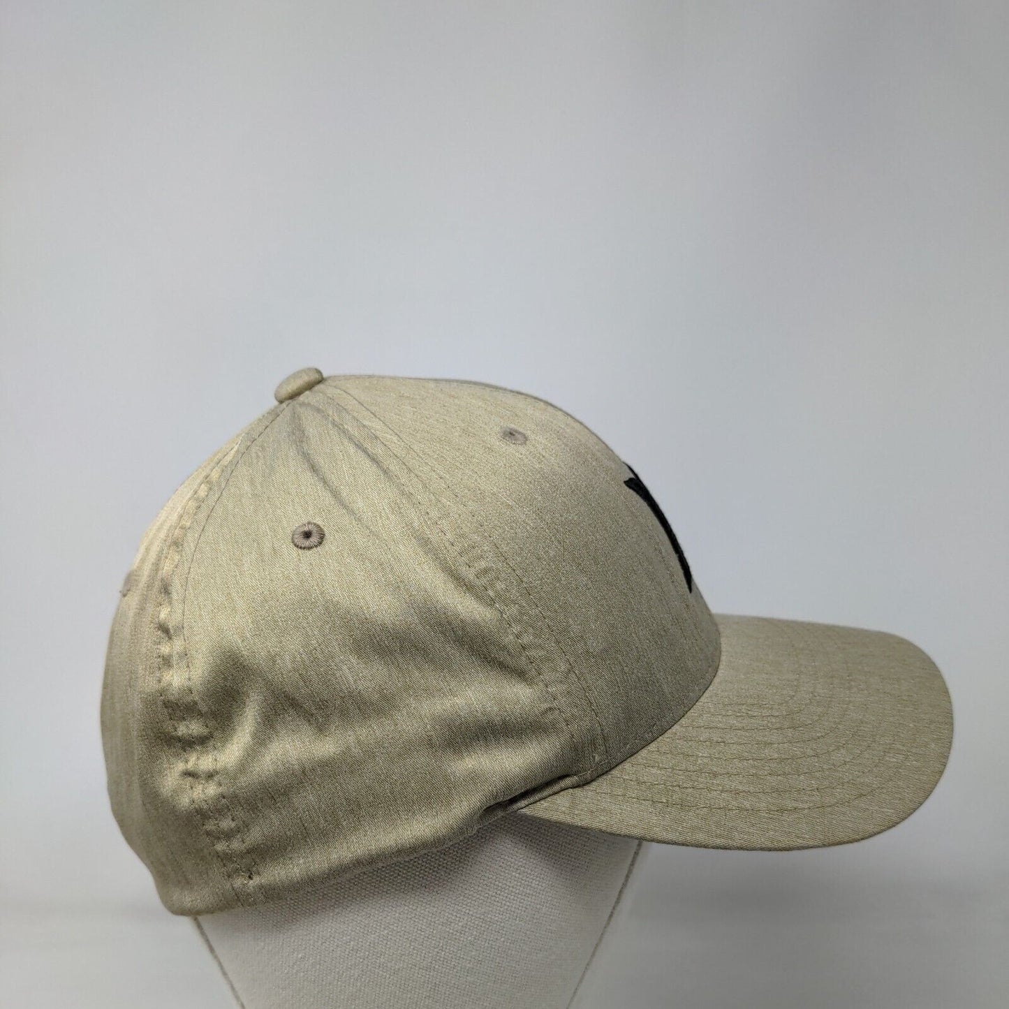 Hurley Fitted Hat Tan Size L/XL Flexfit Embroidered Vented Holes 6 Panel Yupoong