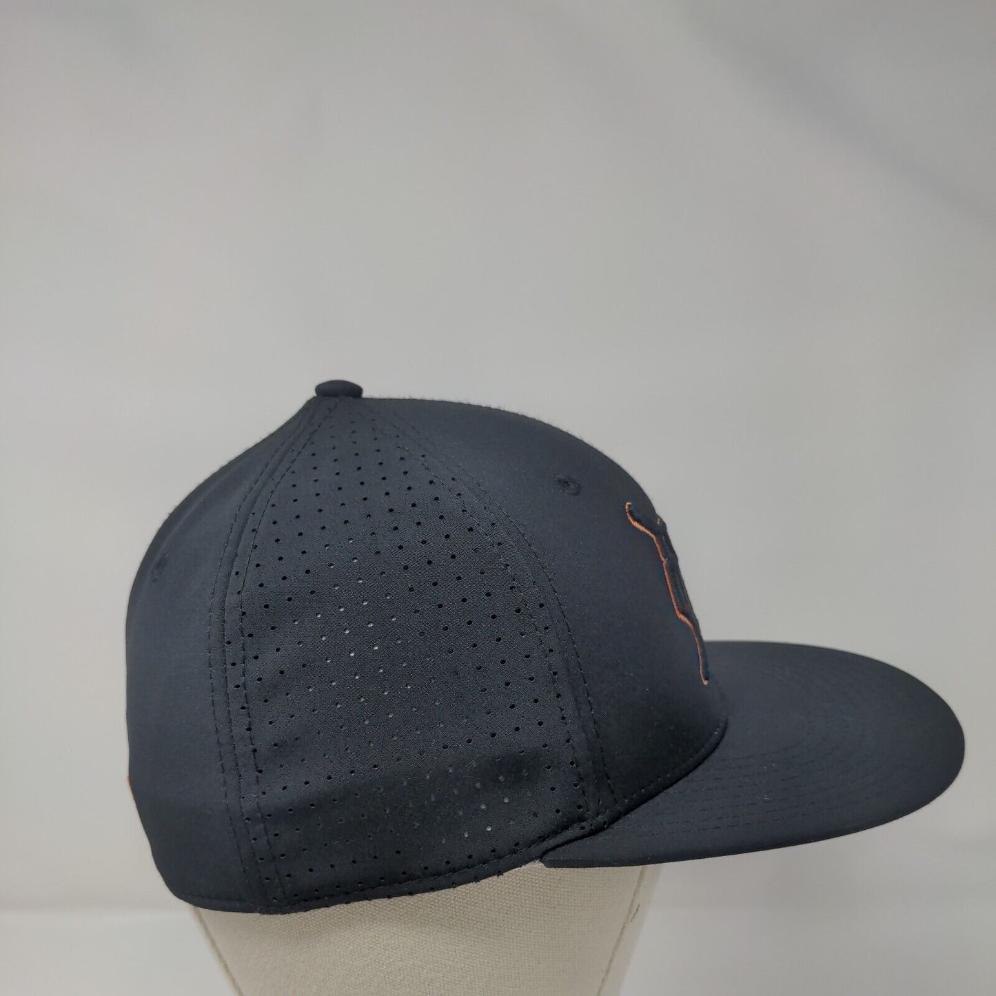The Game Fitted Hat Black Small Breathable Lightweight Embroidered 6 Panel