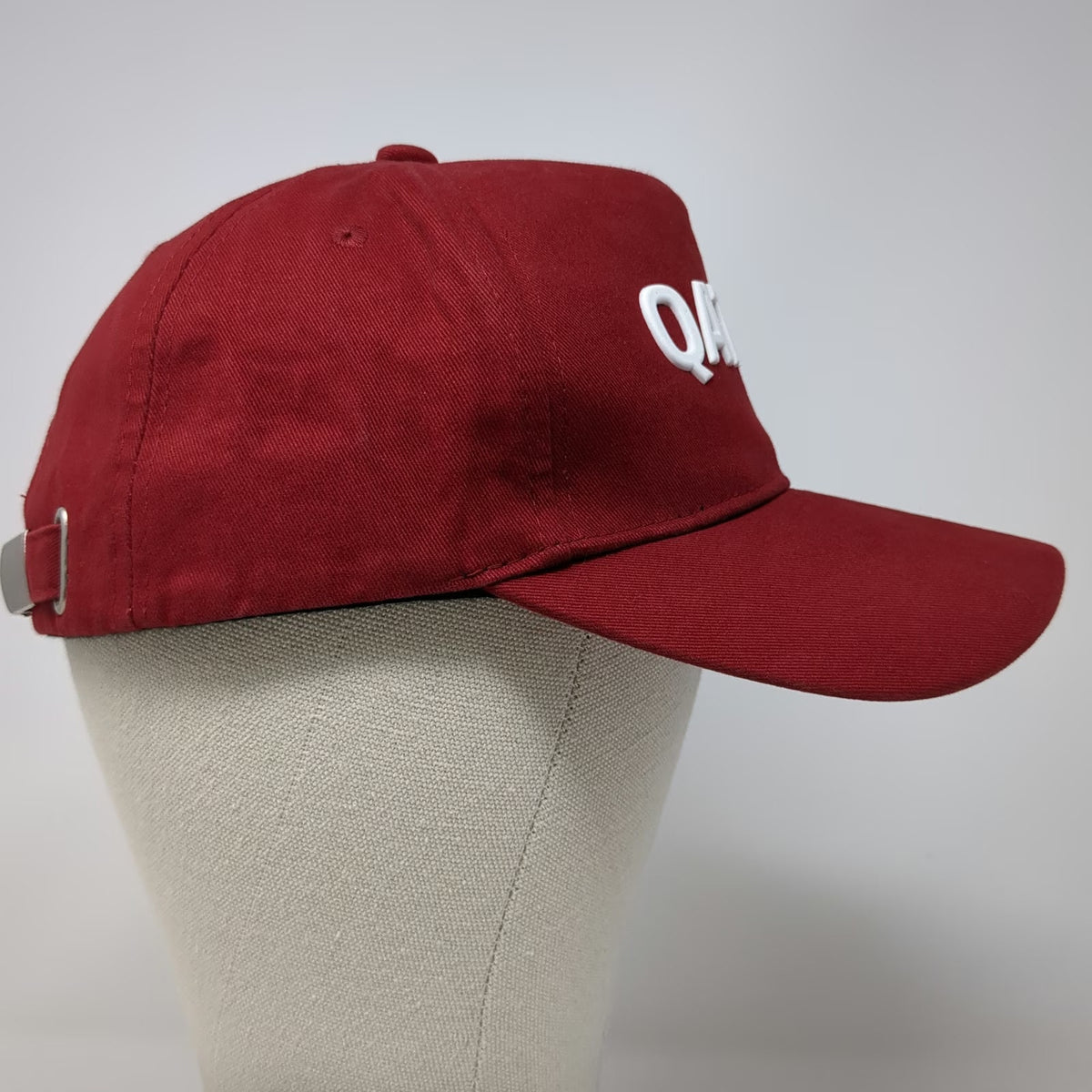 QFA 5 Panel Red Hat One Size Official Qatar Football Association Soccer Cap