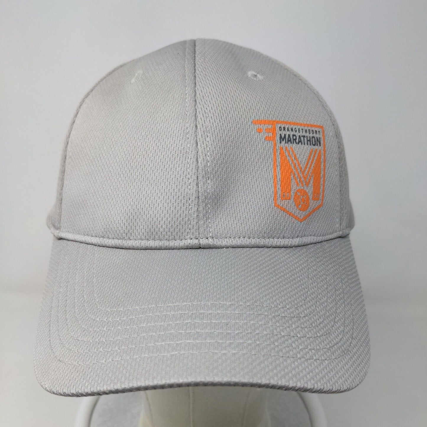 Orange the Dry Marathon Men's Strapback Hat Gray Adjustable Graphic Logo