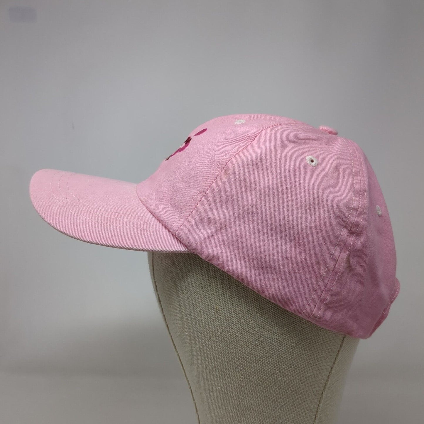 Ixtapa Strapback Hat Pink OSFA Adjustable Embroidered Solid 6 Panel