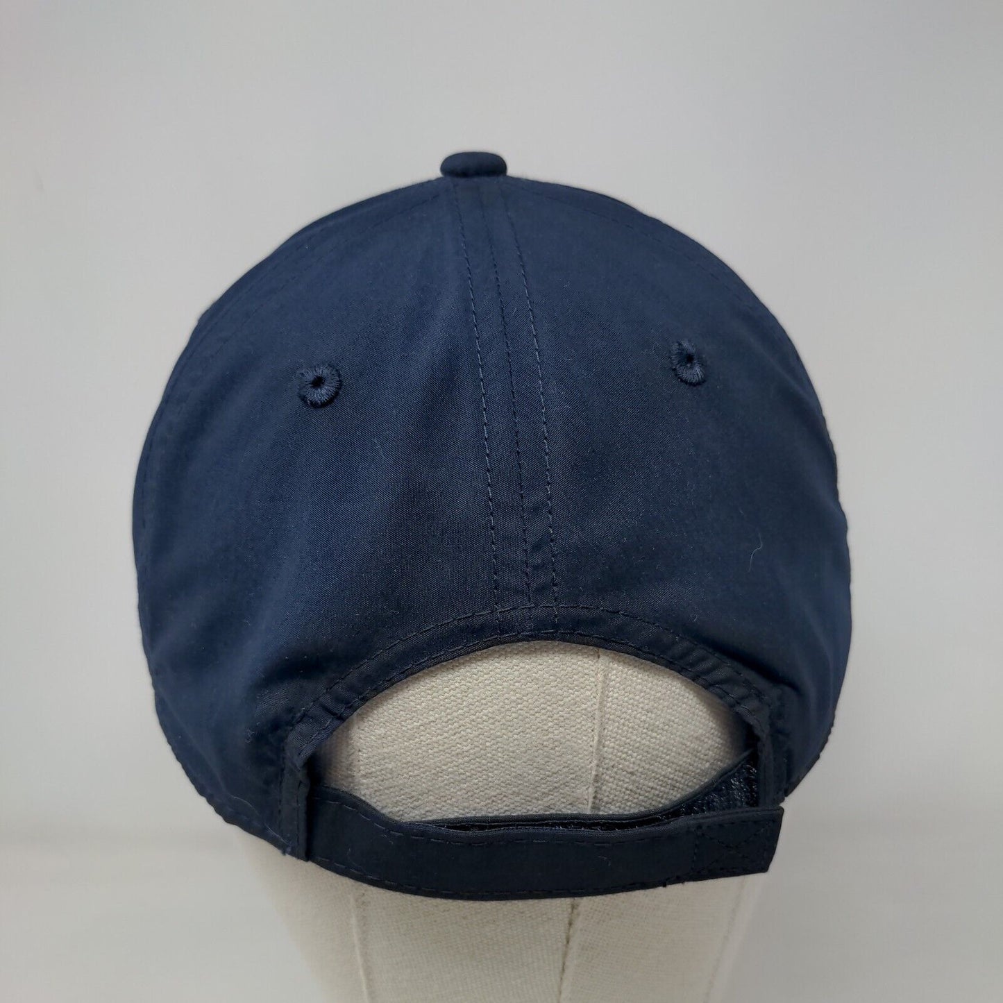 Ferguson Strapback Hat Blue One Size Adjustable Embroidered Vented Holes 6 Panel