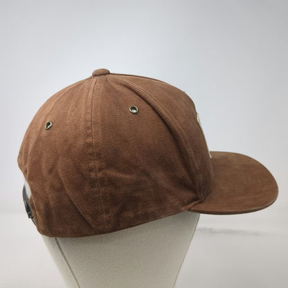Fasthouse 5 Panel Brown One Size Snapback Flat Brim Patch We Race Sometimes Hat