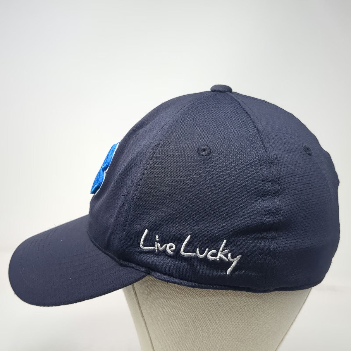 Black Clover Baseball Cap Blue XL Live Lucky Advocates Stretch Memory Fit hat