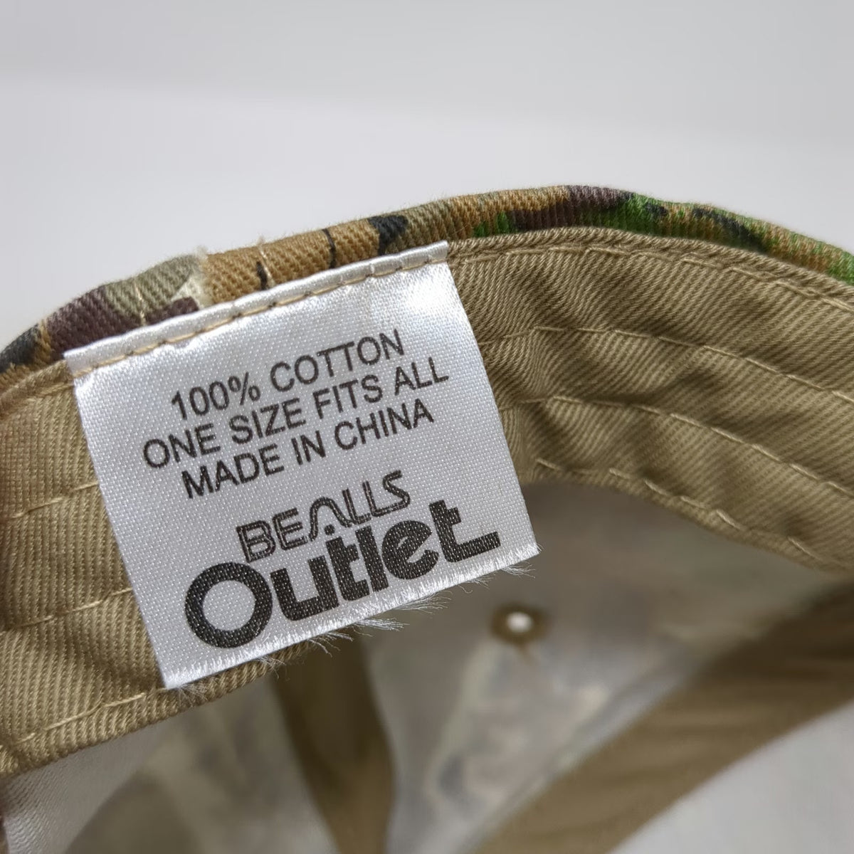 Bealls Outlet Baseball Cap Brown OSFM American Tradition Deer Camo Strapback Hat