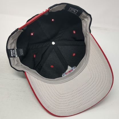 Richardson Snapback Hat Black Red Size L Gem Meat Packing Co Business Logo