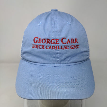George Carr Buick Cadillac GMC Strapback Trucker Hat Blue OSFM Mesh Back