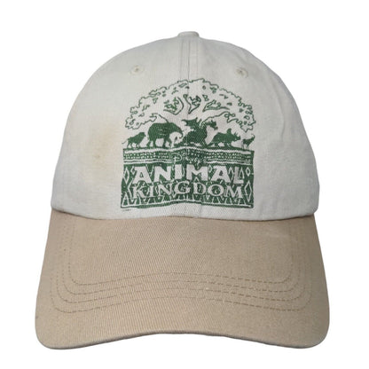 Animal Kingdom Adult Slideback Hat Tan 57-61 Adjustable 6 Panel Disney Parks