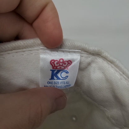 KC Snapback Hat Cream OSFA Adjustable Vented Holes 6 Panel Blank