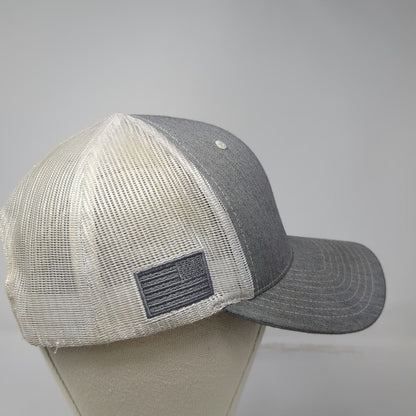 Nine Line Trucker Hat Gray One Size Mesh Snapback American Flag Helicopter