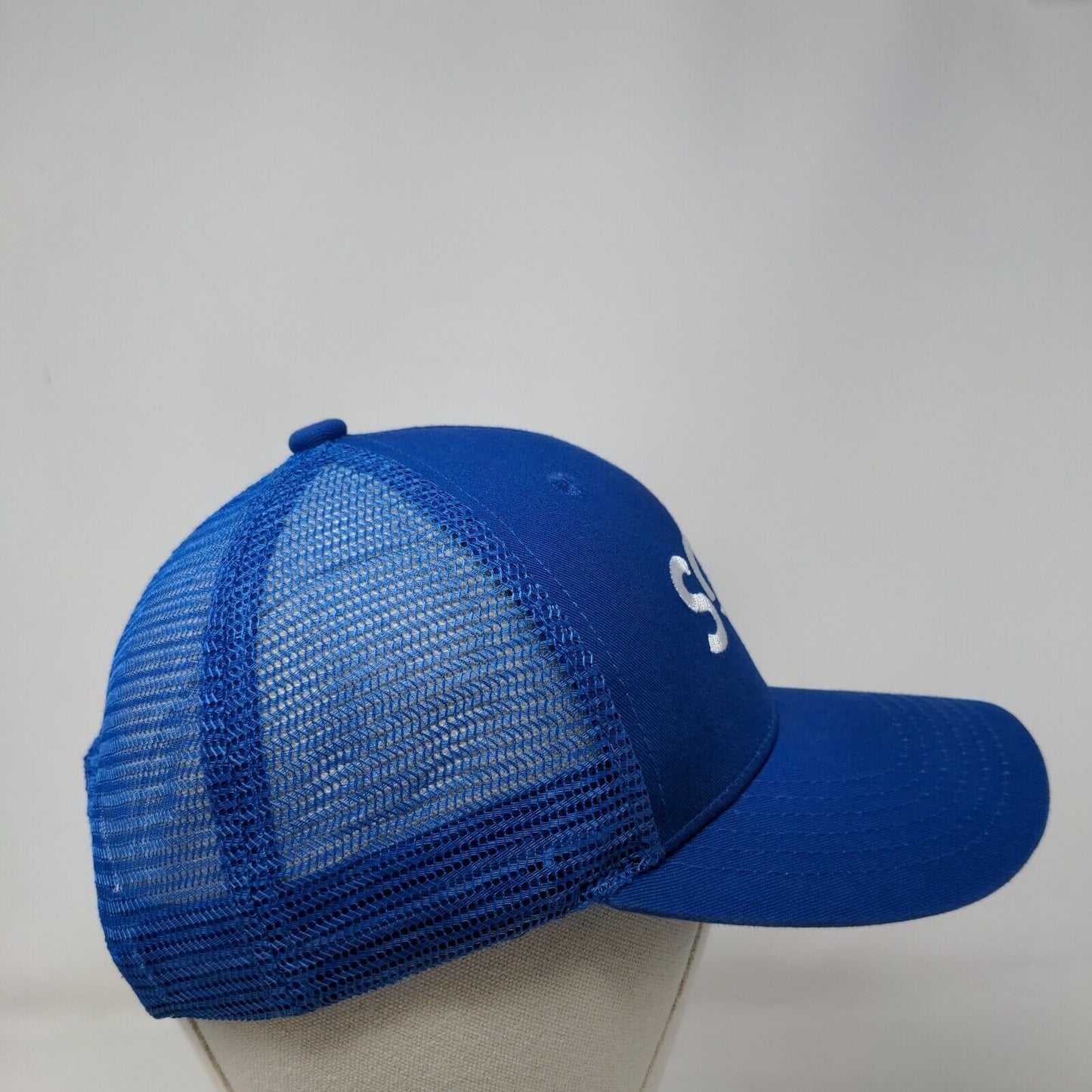 Soli Snapback Mesh Back Trucker Hat Blue One Size Solid Adjustable
