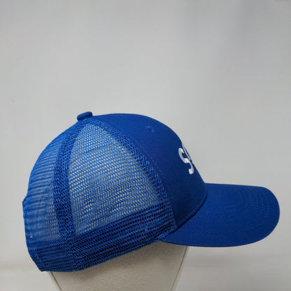 Soli Snapback Mesh Back Trucker Hat Blue One Size Solid Adjustable