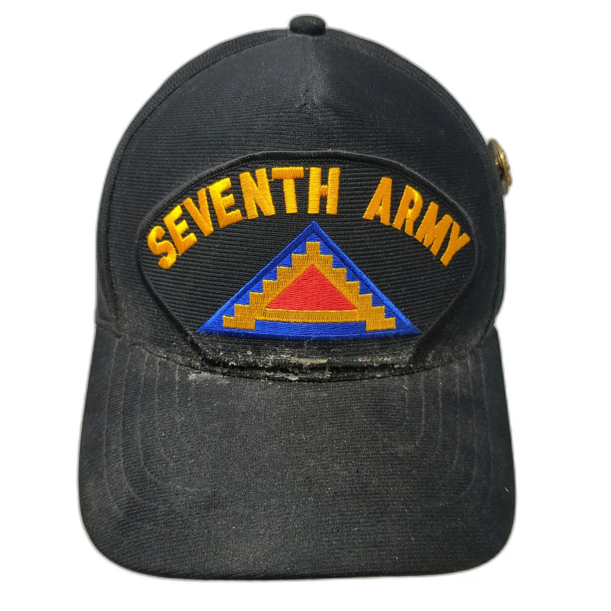 MilitaryBest 5 Panel Black One Size Seventh Army Hat Snapback Patch Made in USA