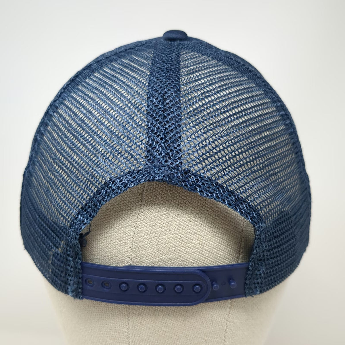 Bumble Snapback Trucker Hat Blue One Size Foam Mesh Rope Brim Honeycomb Logo