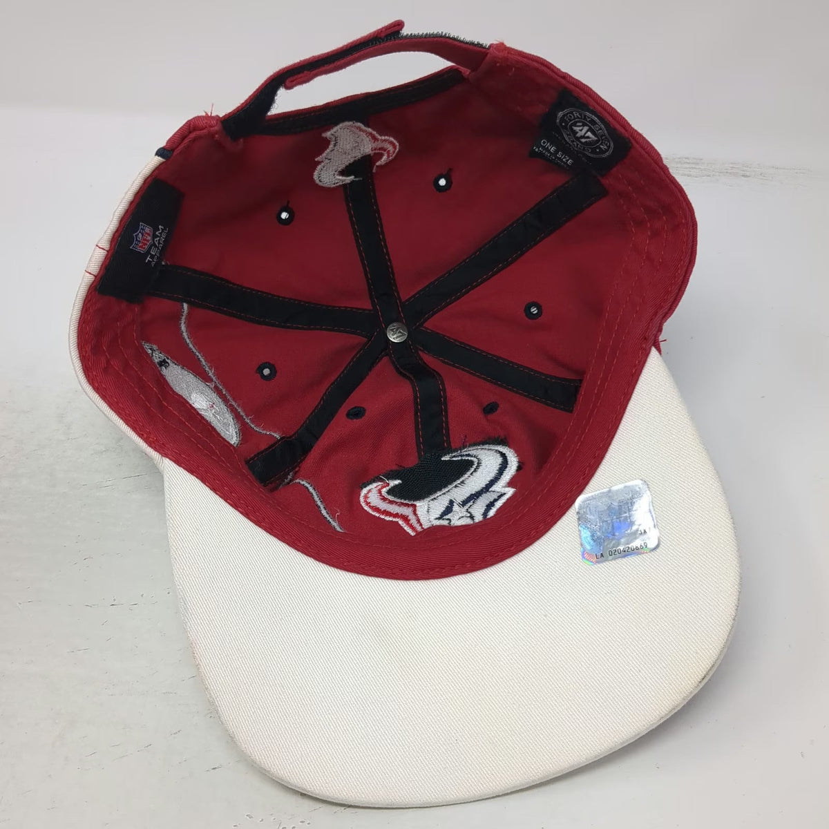 '47 Houston Texans NFL Red One Size Cap Strapback Embroidered Logo Helmet Hat