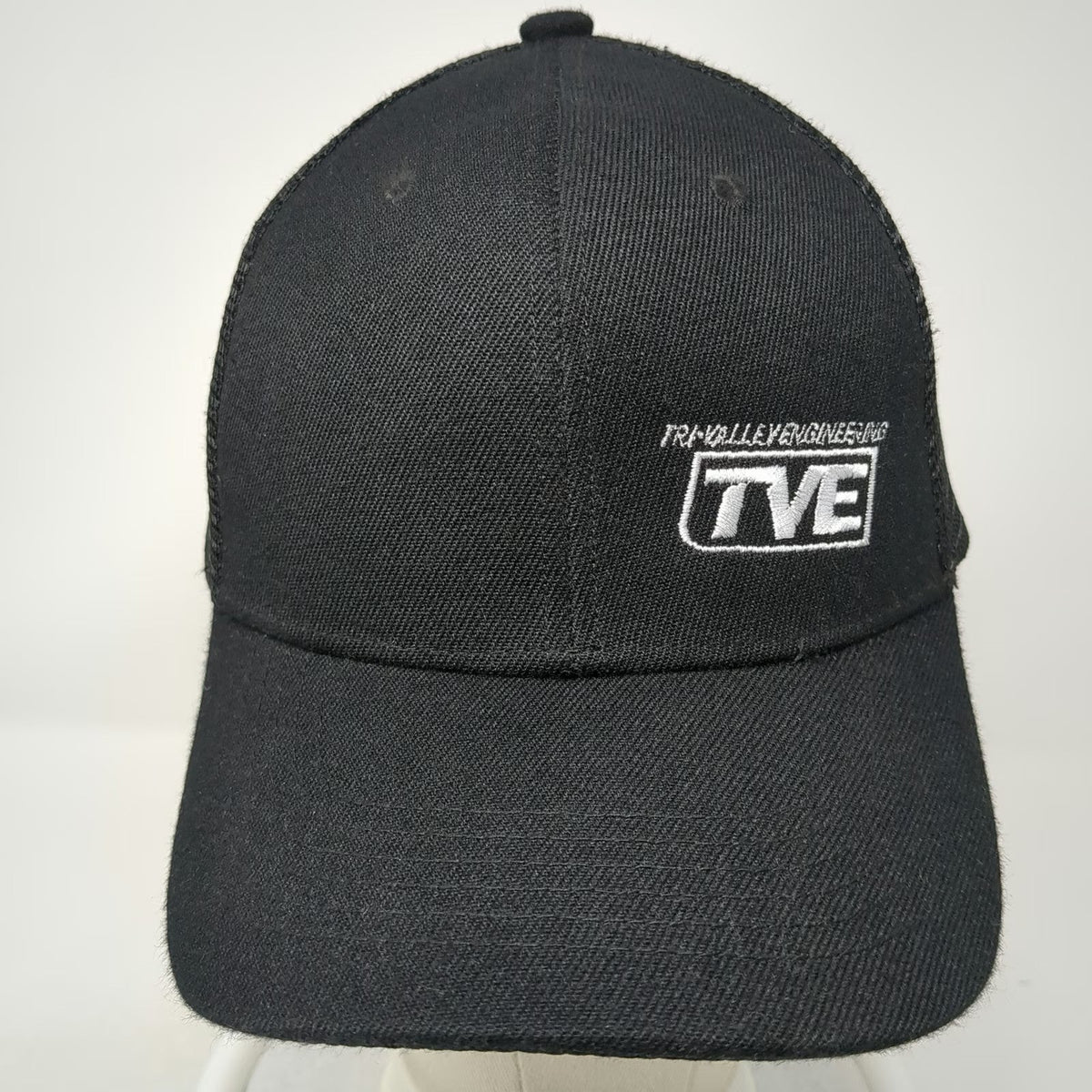 Trucker Hat Black One Size Tri-Valley Engineering TVE Mesh Snapback Structured