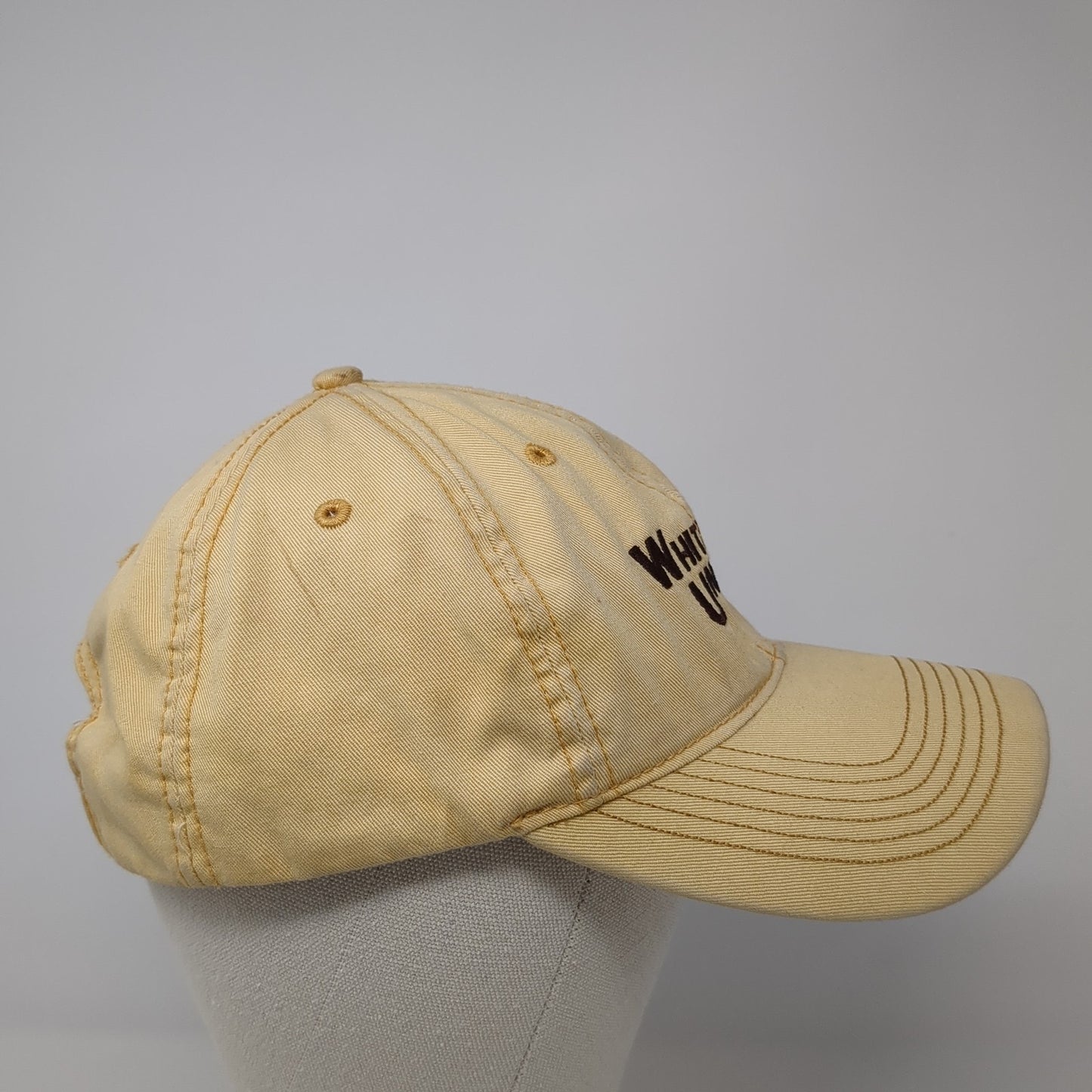 Whitetails Unlimited Strapback Hat Yellow One Size Adjustable 6 Panel