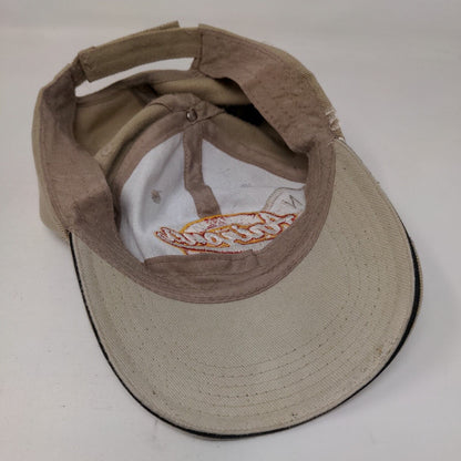 Arizona Atlanta Strapback Hat Tan One Size Adjustable Embroidered